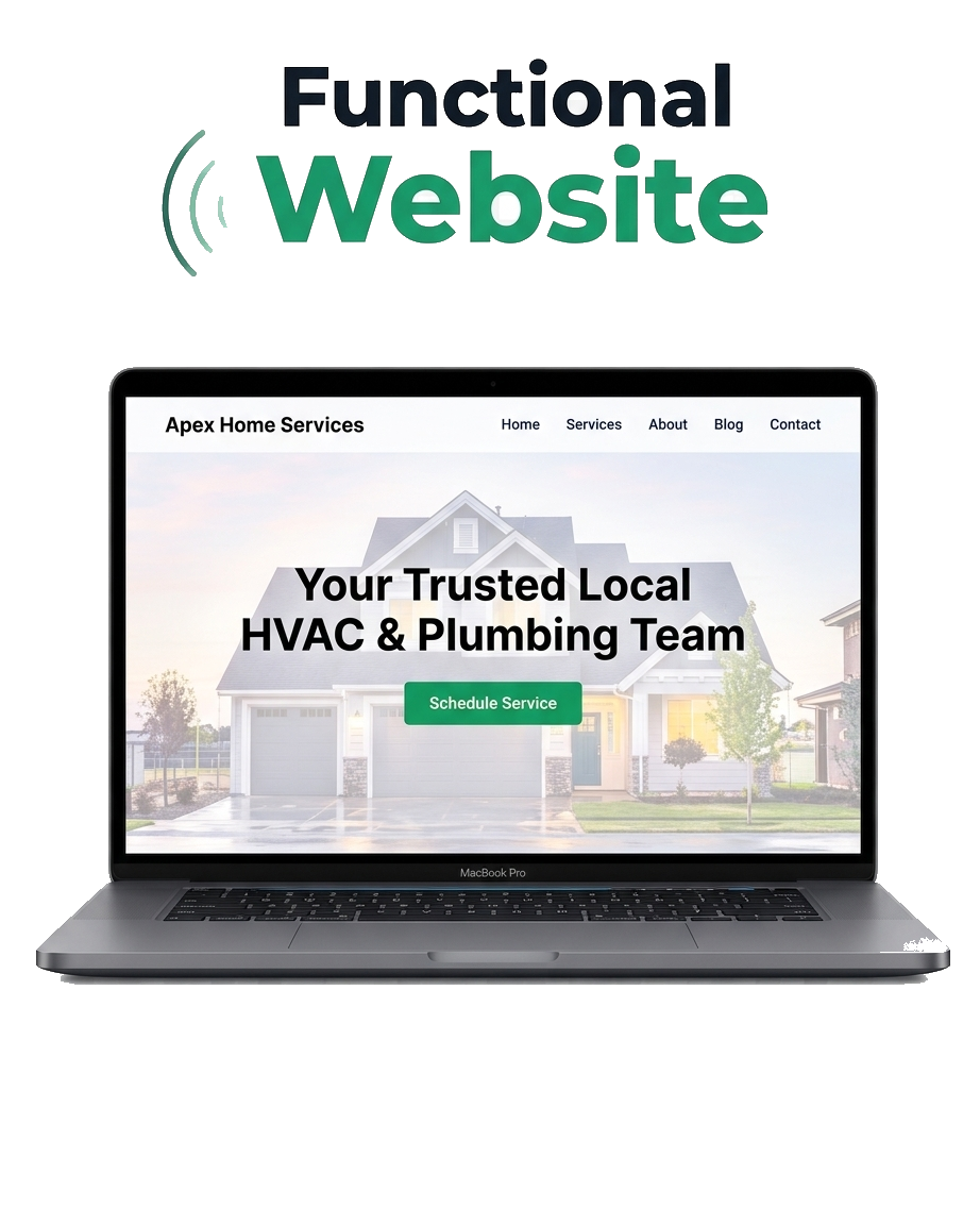 Functional Website device mockup